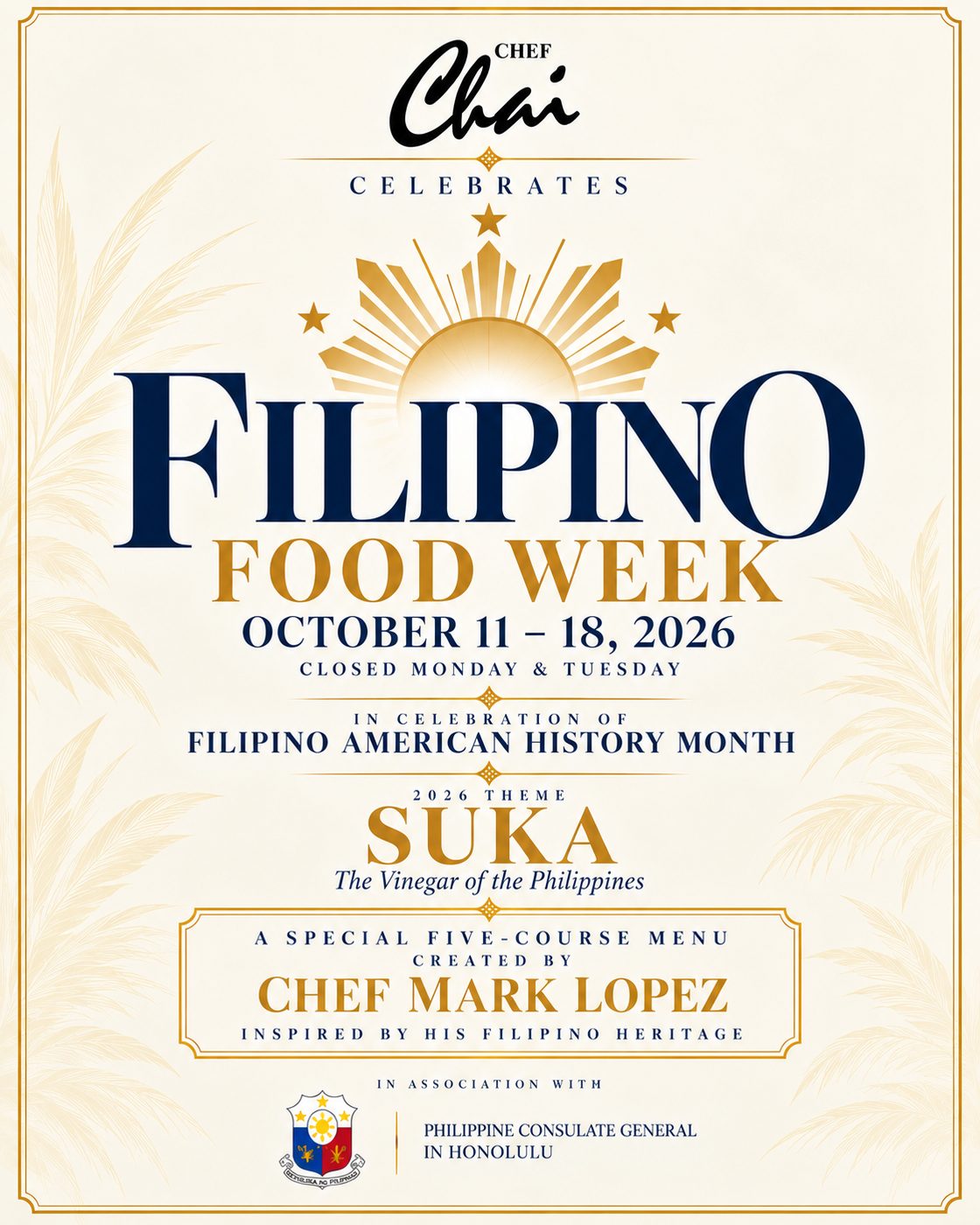 Filipino Food Week – October 11–18, 2026